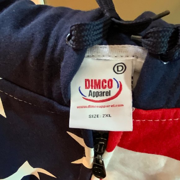 USA RED/WHITE/BLUE Stars and Stripes Hoodie - BRAND NEW - Size 2XL - Picture 4 of 4